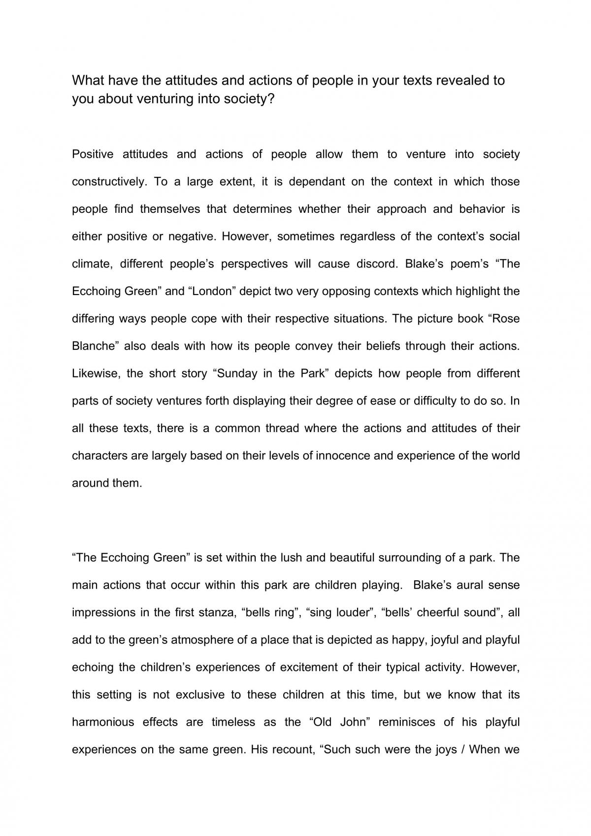 William Blake Essay - Page 1