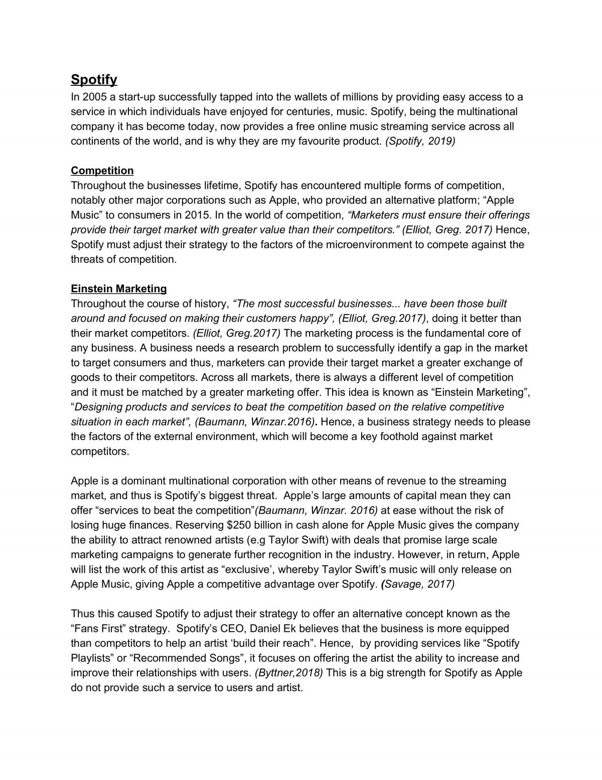 Critical Analysis  - Spotify   - Page 1