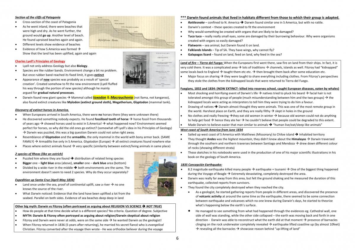 GET1020 Darwin and Evolution Notes - Page 6