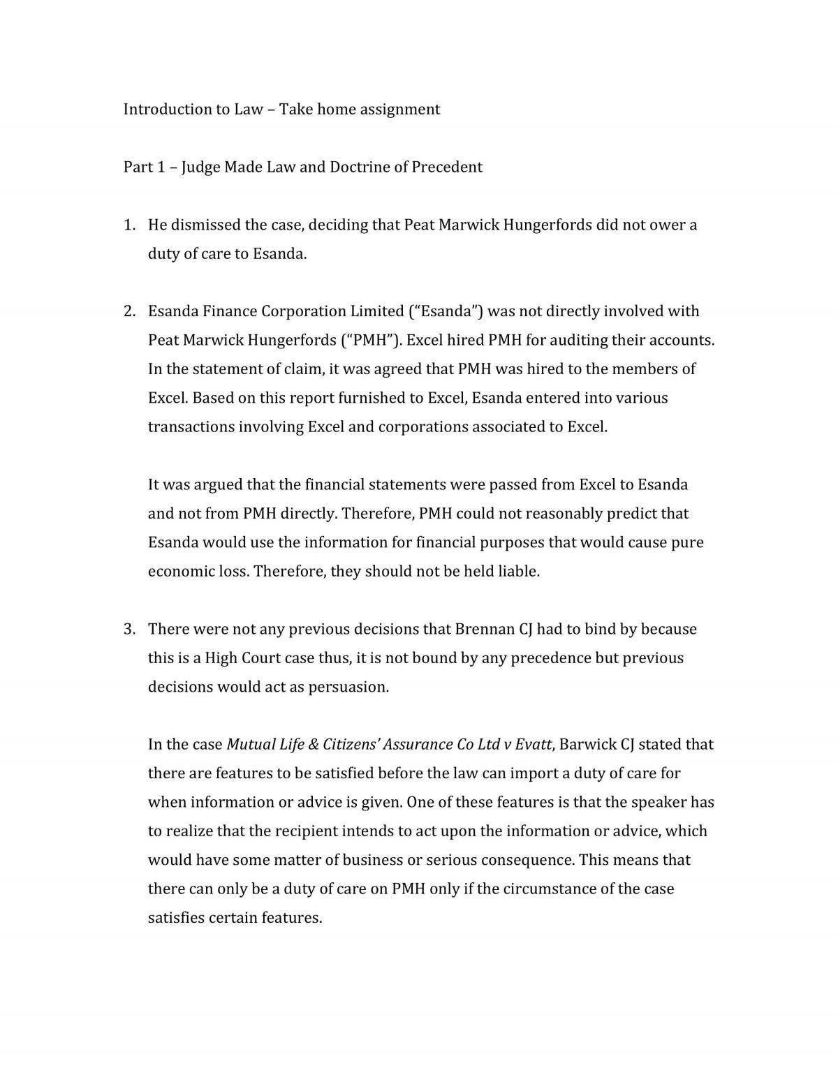 ITL Take home assignment - Page 1