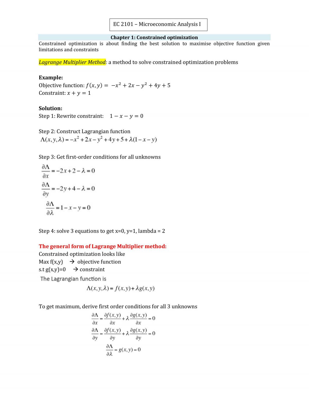 EC2101 Final complete notes - Page 1
