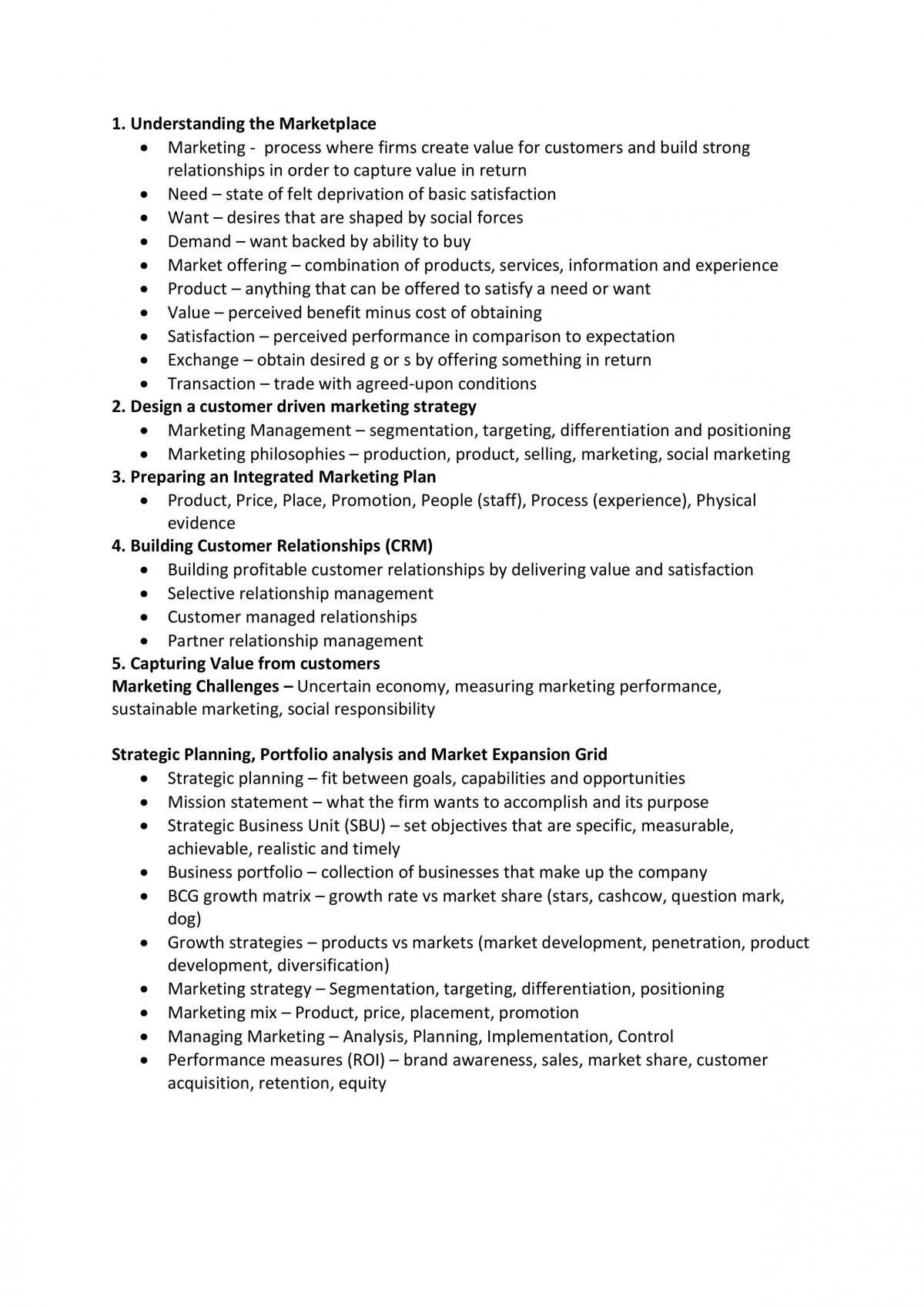 Complete study notes for MARK1012 - Page 1