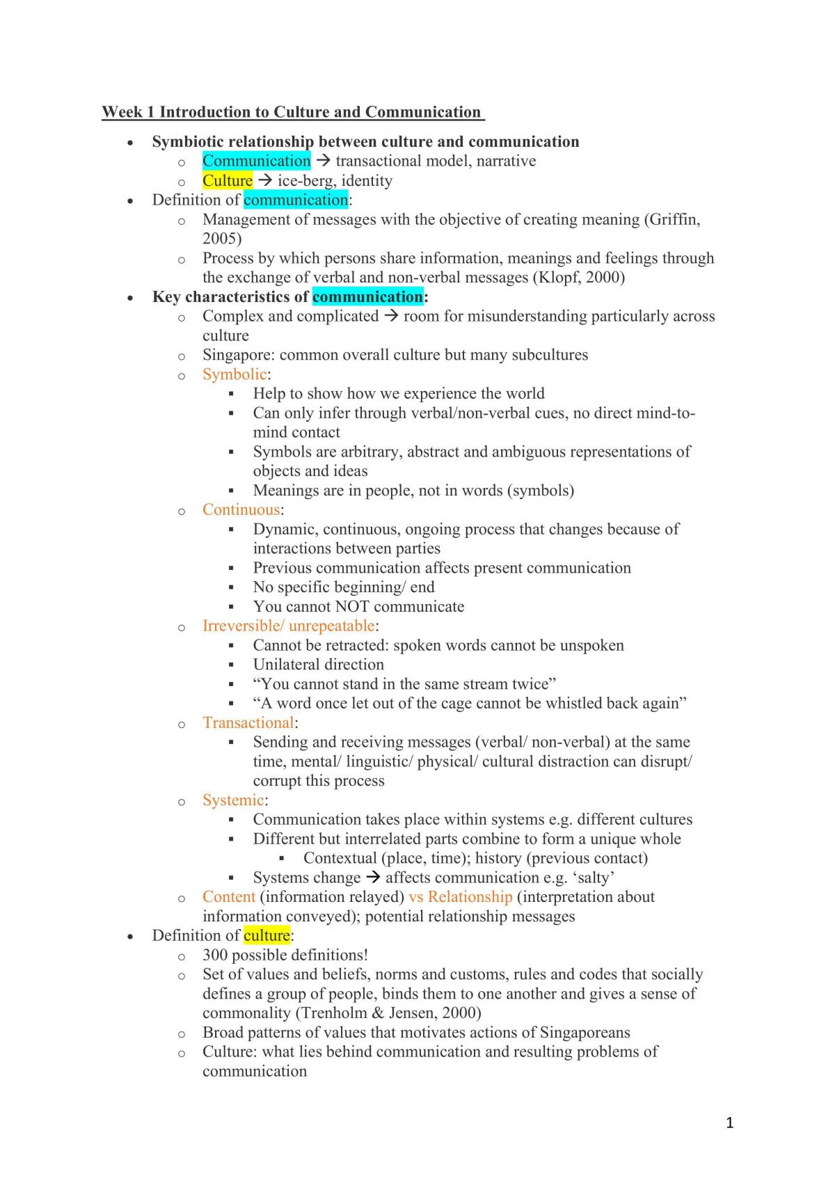 GES1031 Study Notes - Page 1