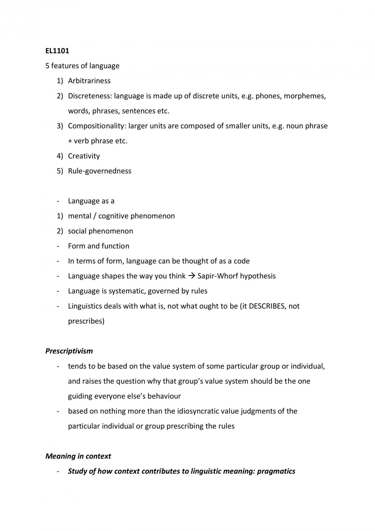EL1101E Notes - Page 1