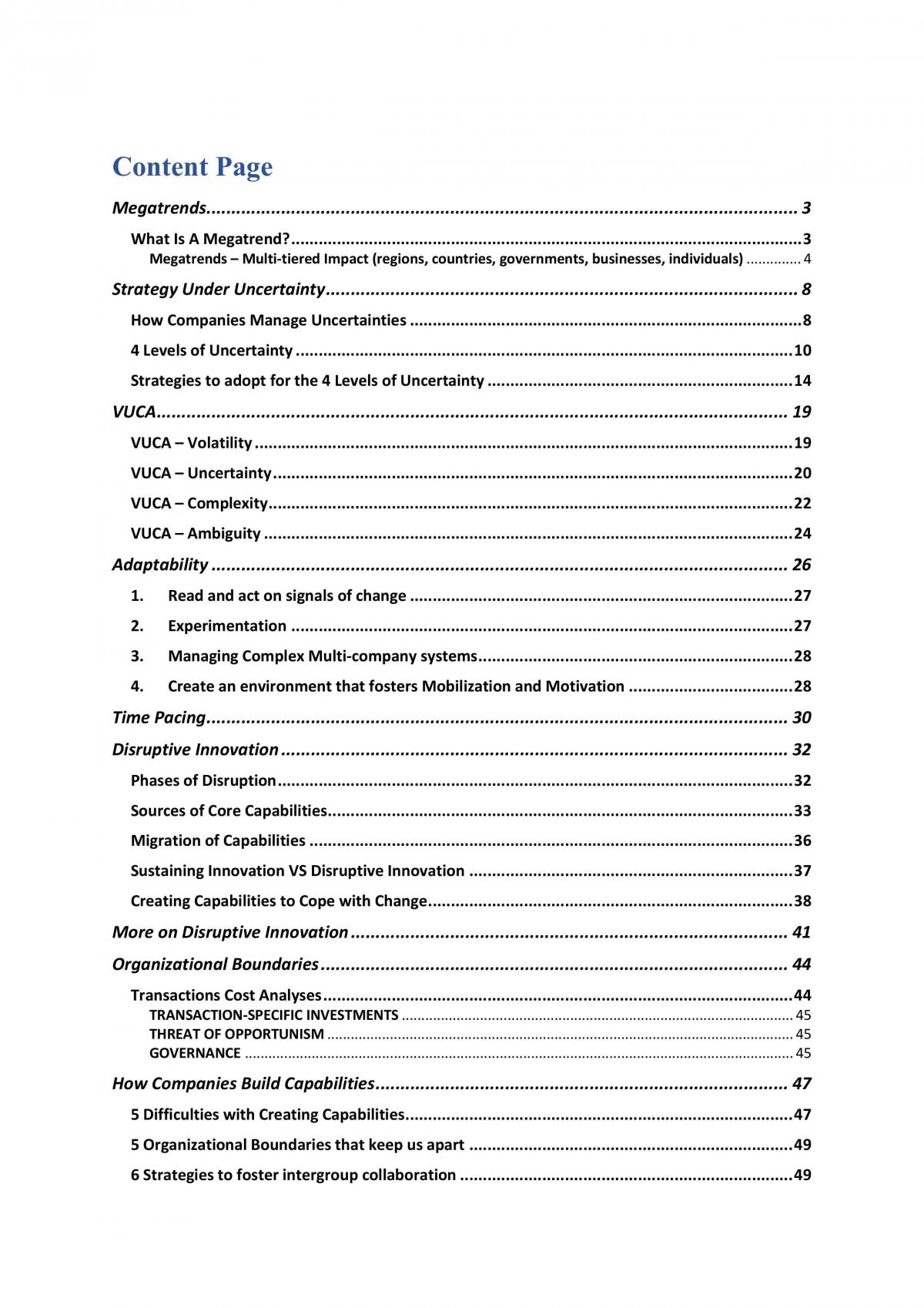 VUCA Notes - Page 1
