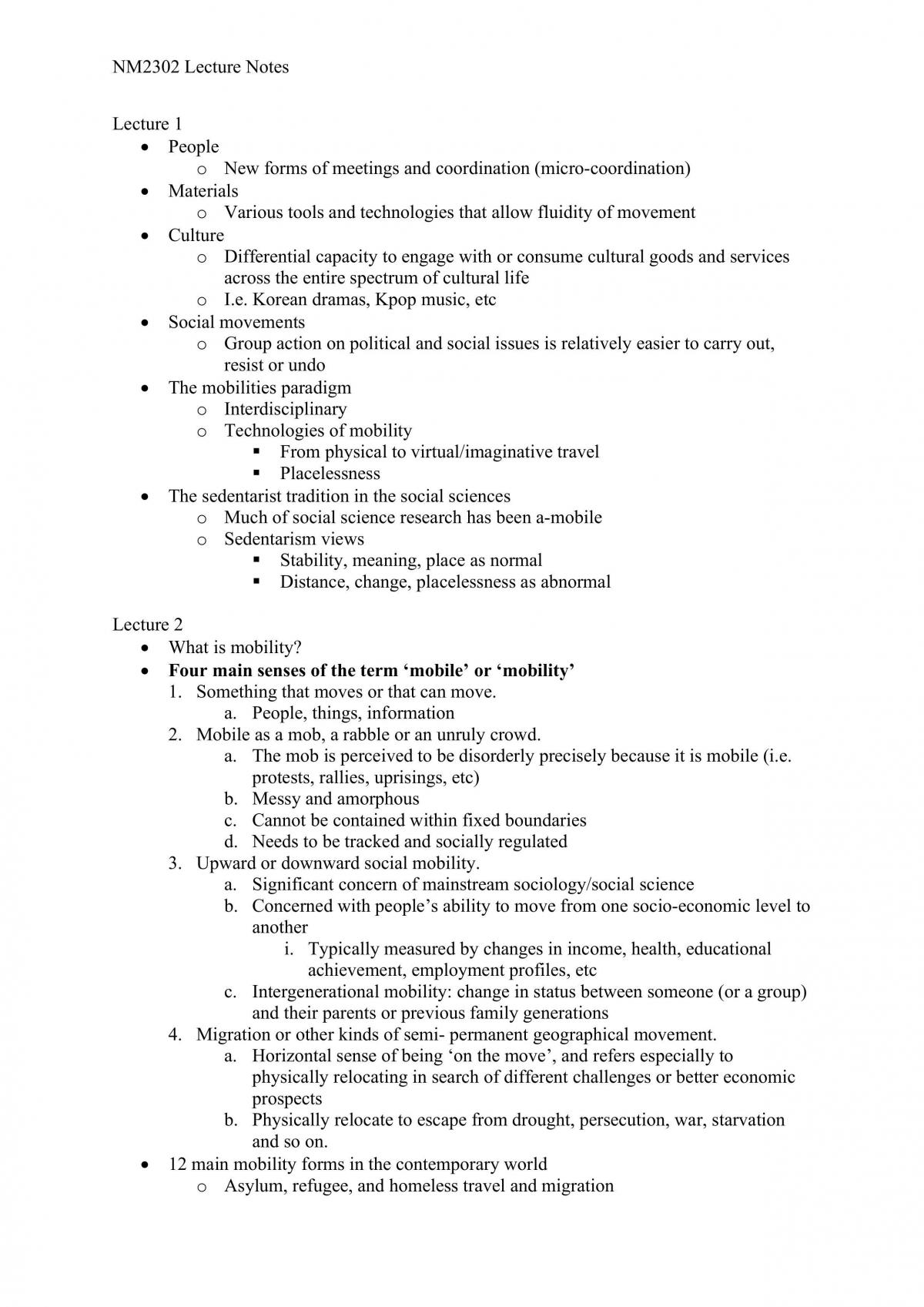 NM2302 Mobility and New Media Finals Notes - Page 1