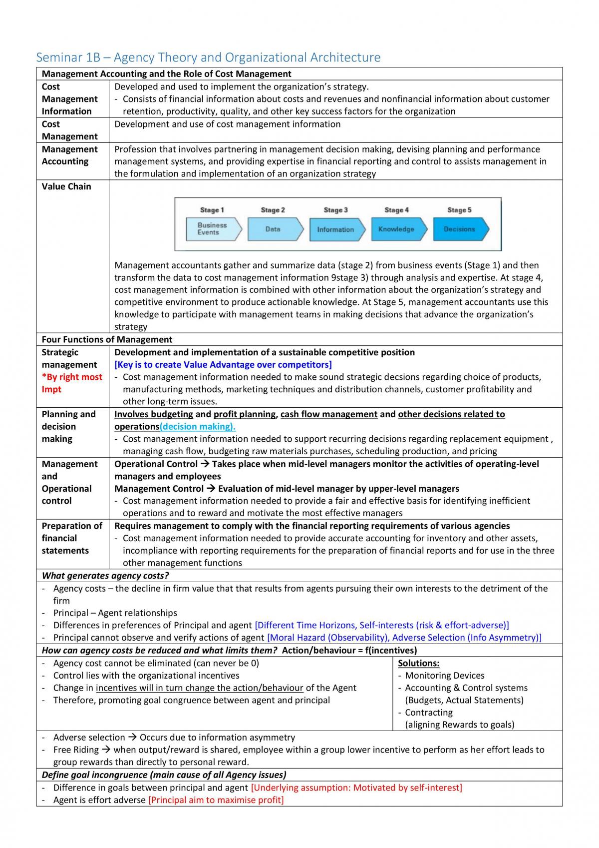 AC2105 Accounting for Decision Making and Control Study Notes - Page 1