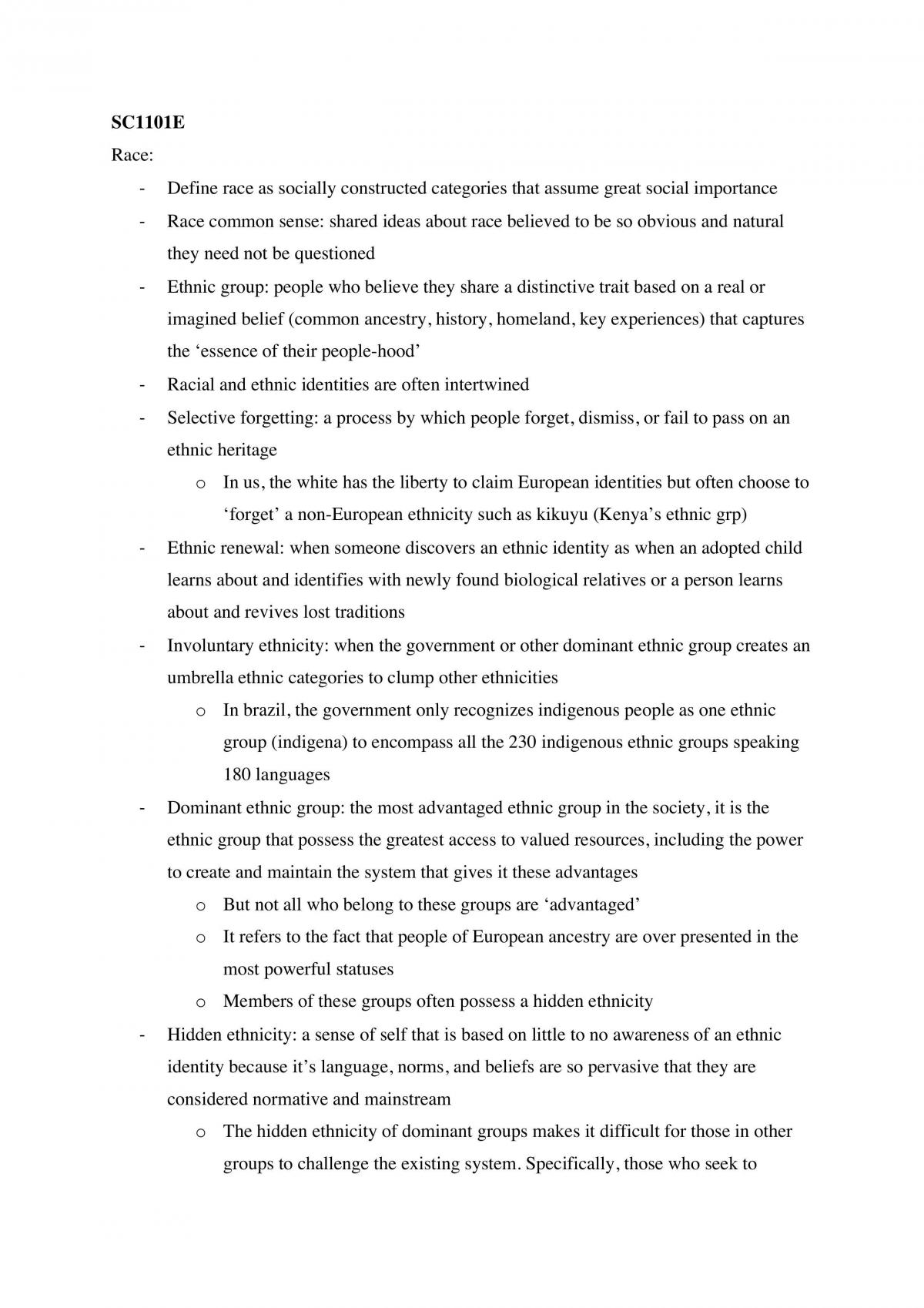SC1101E Study notes - Page 1