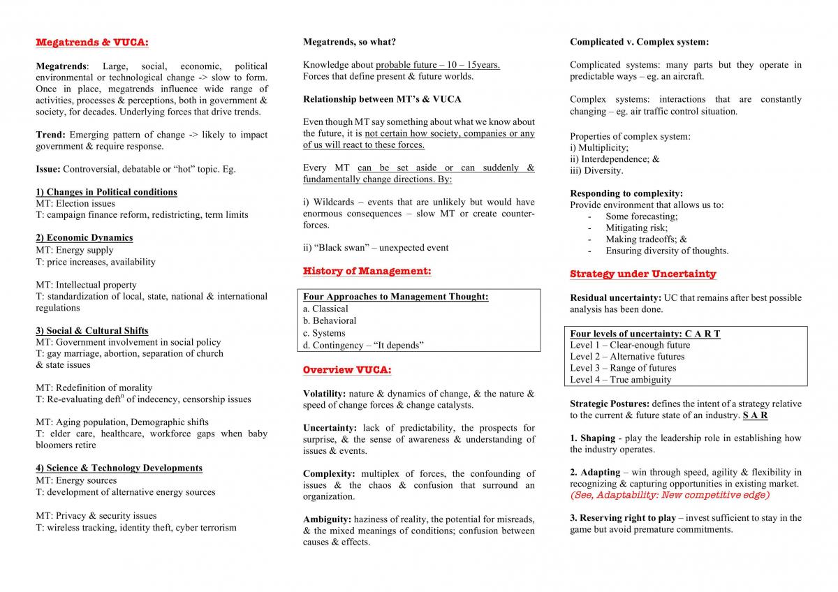 VUCA Notes - Page 1
