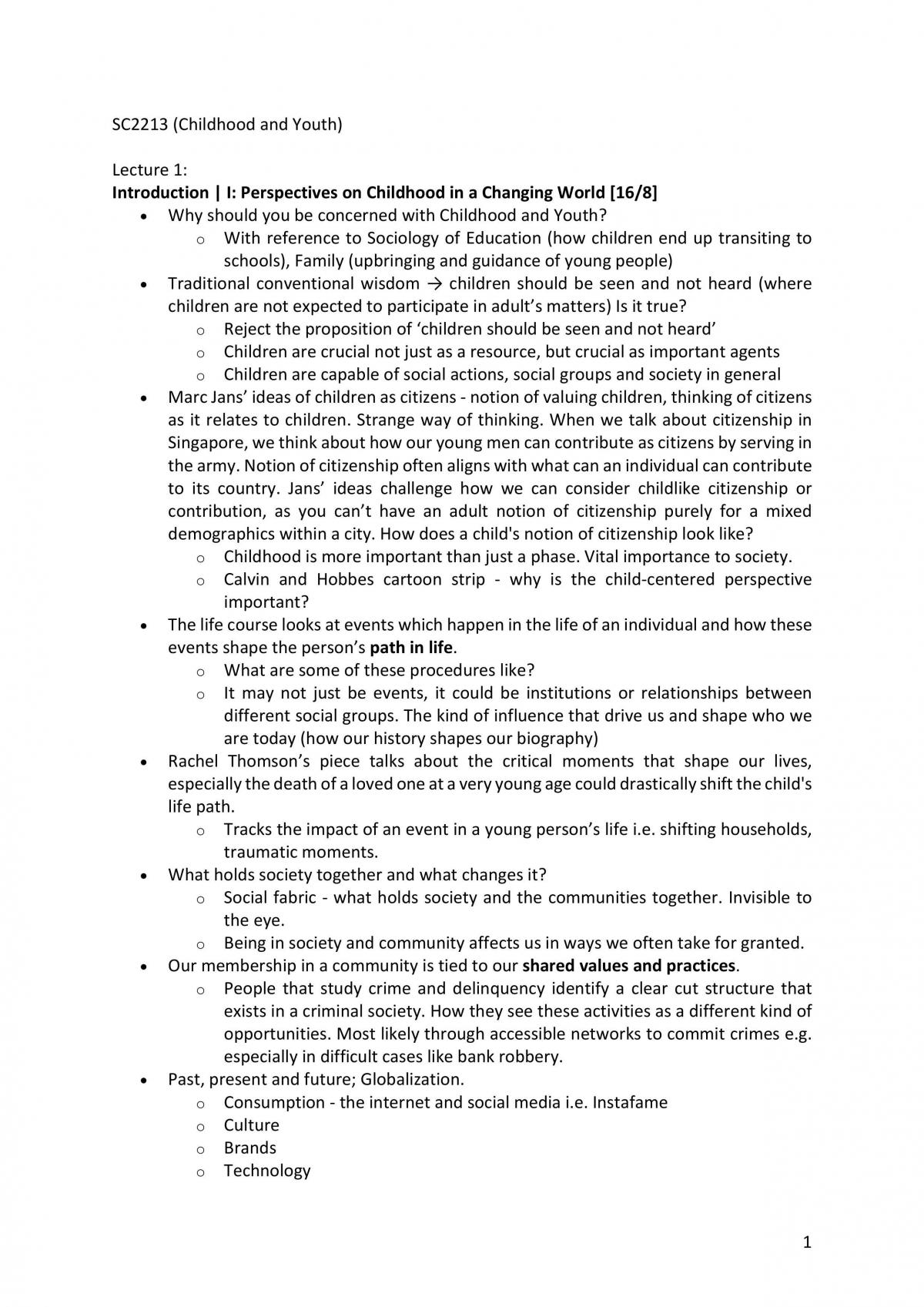 SC2213 Study Guide - Page 1