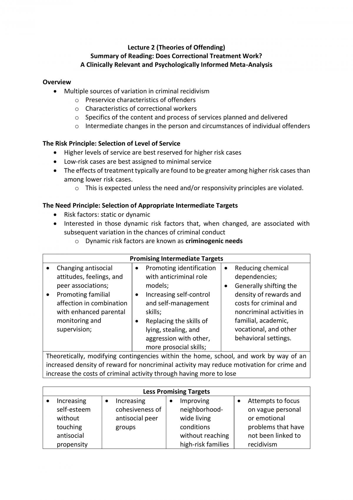 Correctional Psychology Notes - Page 1