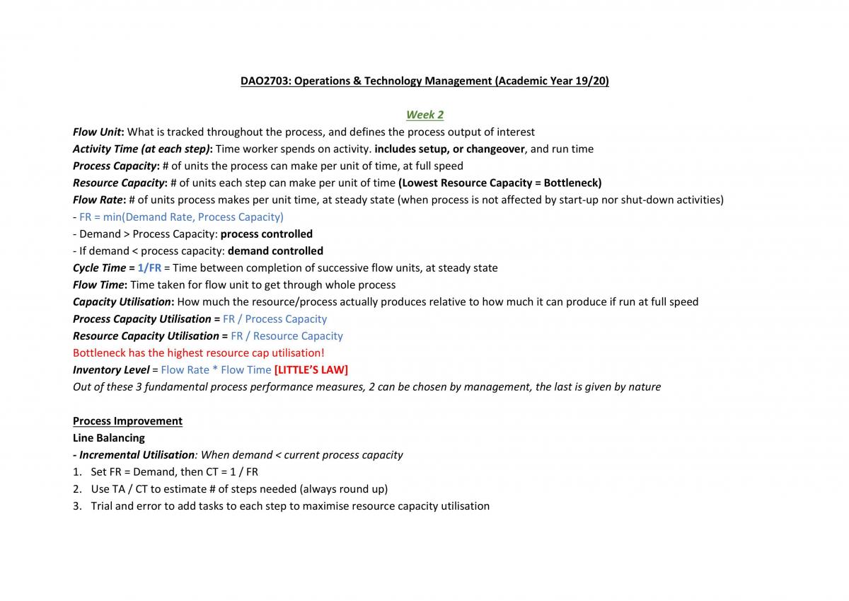 DAO2703 - Operations and Technology Management Full Notes - Page 1