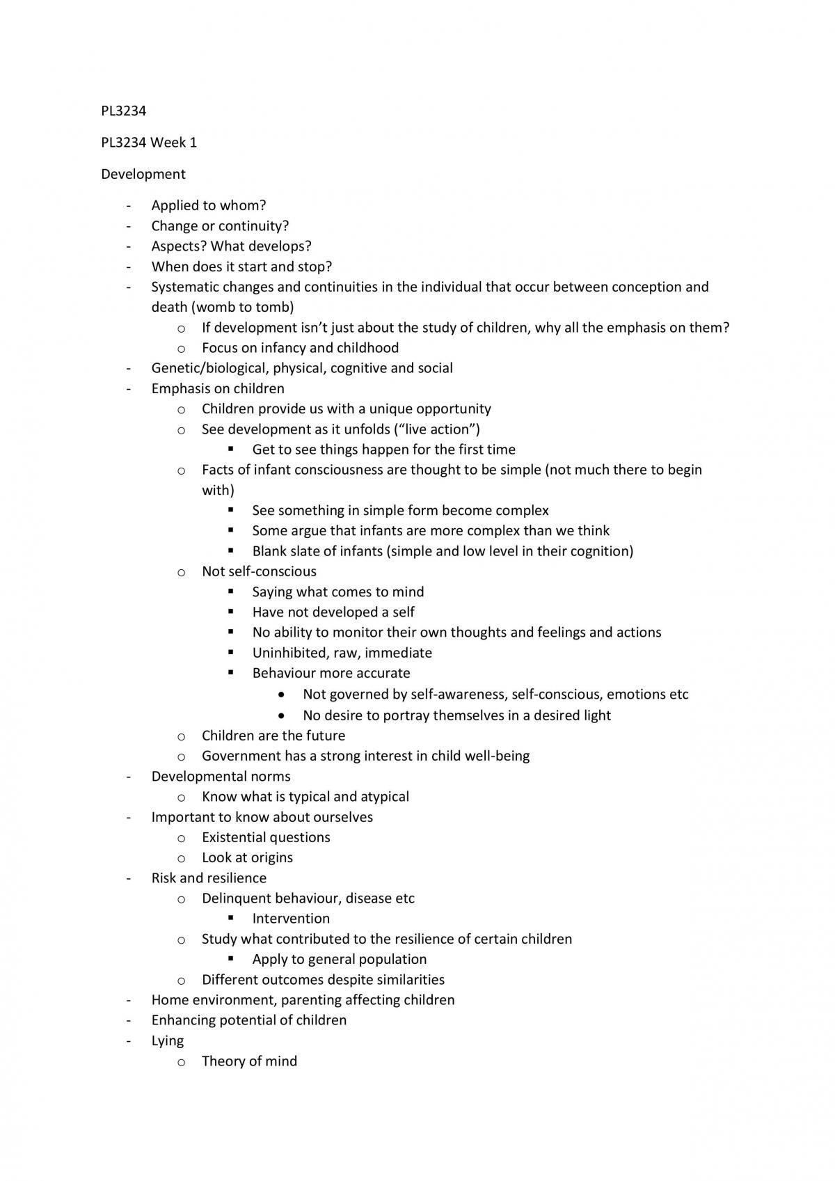 Developmental Psychology Full Notes - Page 1