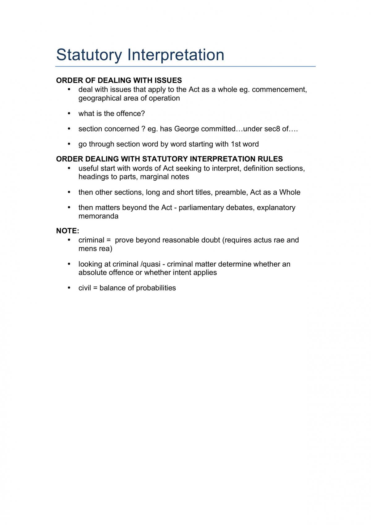 Legal Foundations A Study Notes  - Page 1