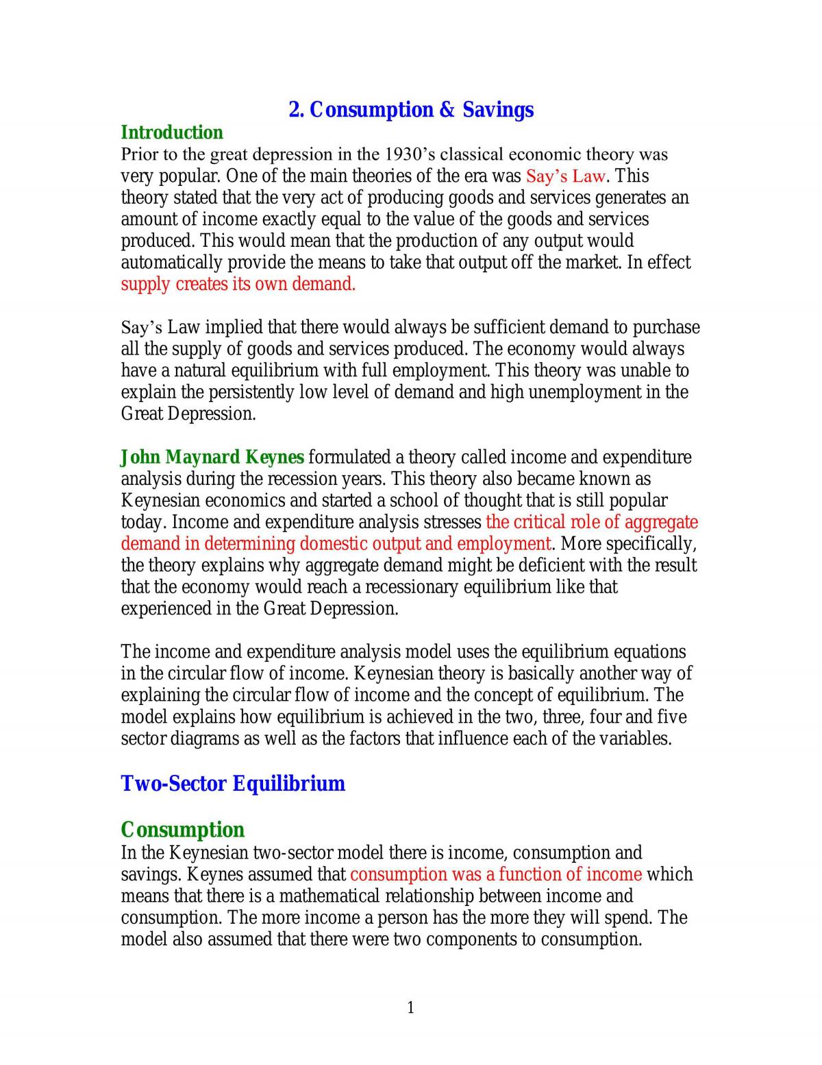 Year 12 Comsuption and Saving - Page 1
