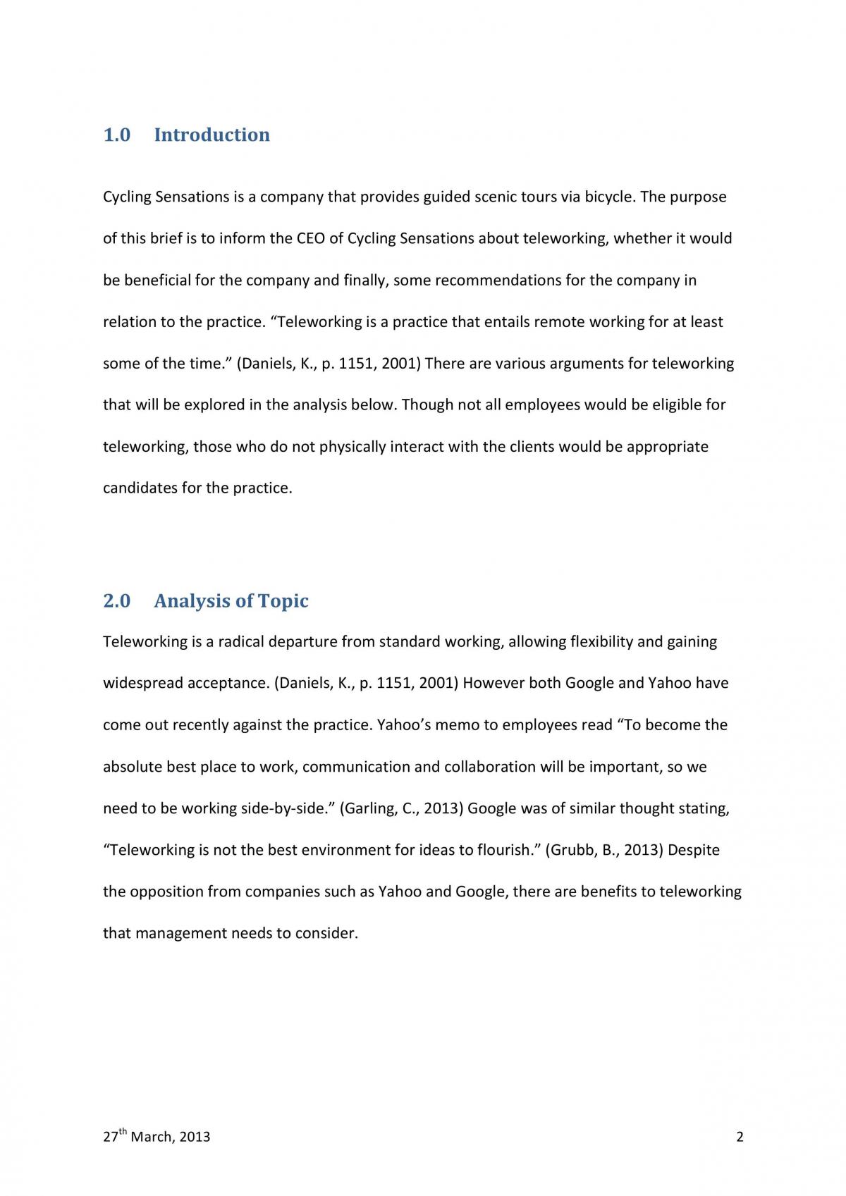 Teleworking: Does it work - Page 2