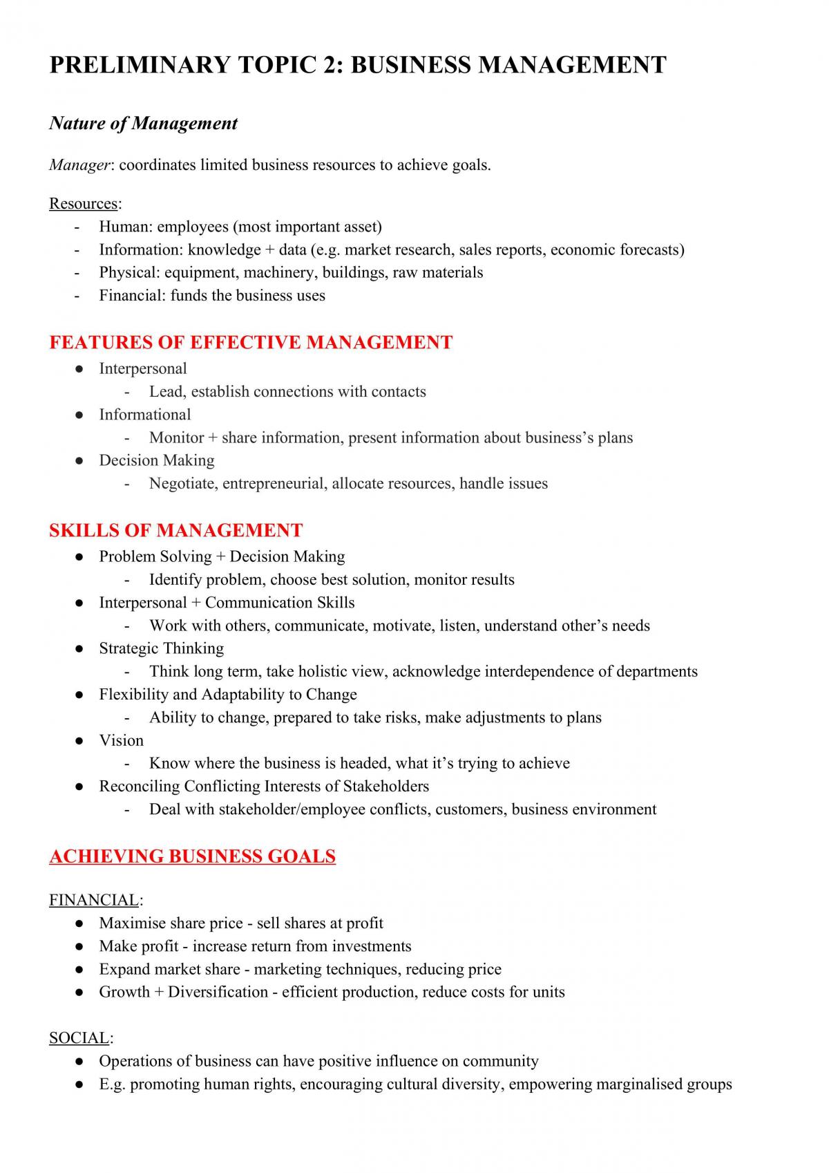 Business Studies Prelim - Topic 2 | Business Studies - Year 11 HSC ...
