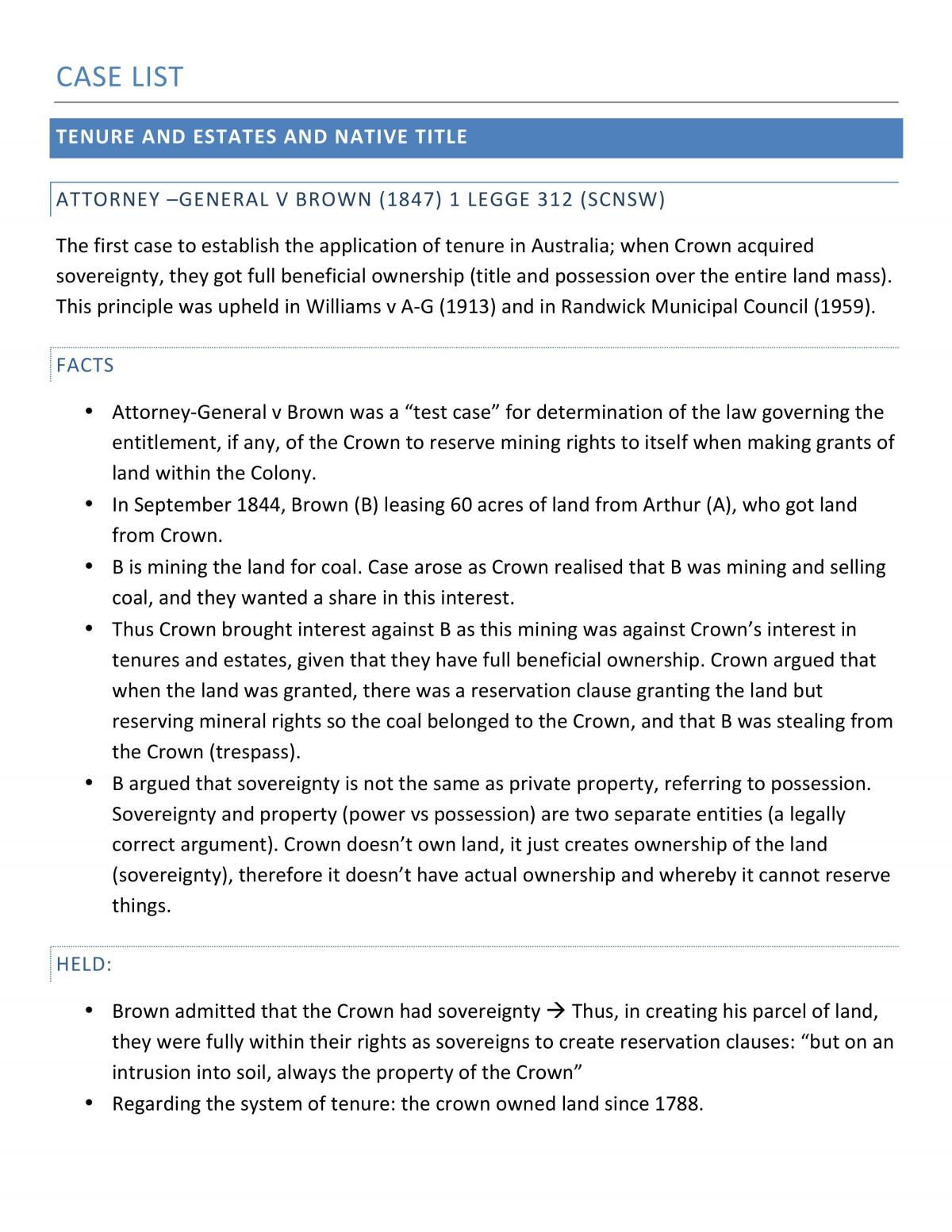 Case List for Real Property - Page 1