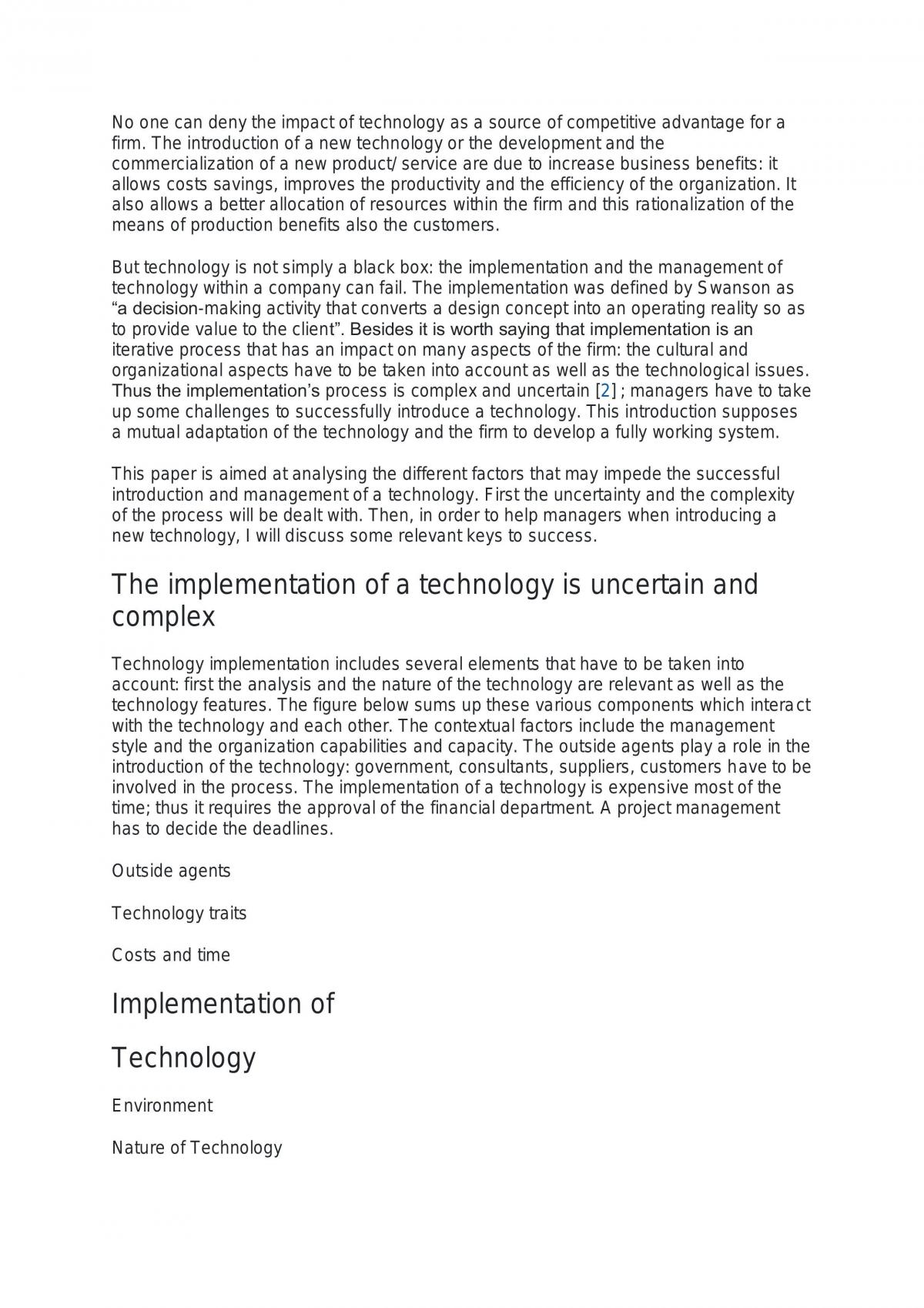 essay for information technology