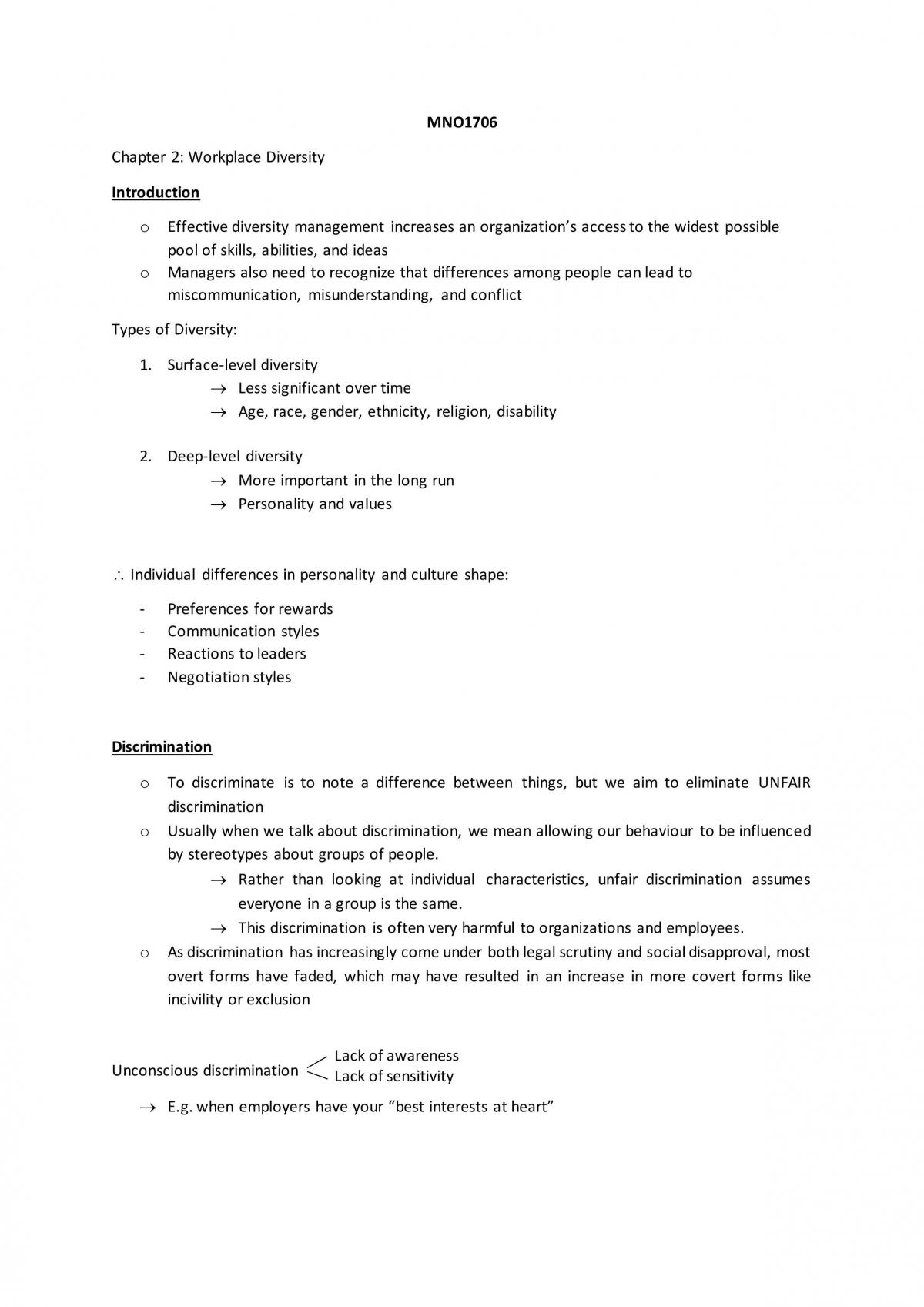 Compiled Study Notes for MNO1706 - Page 1