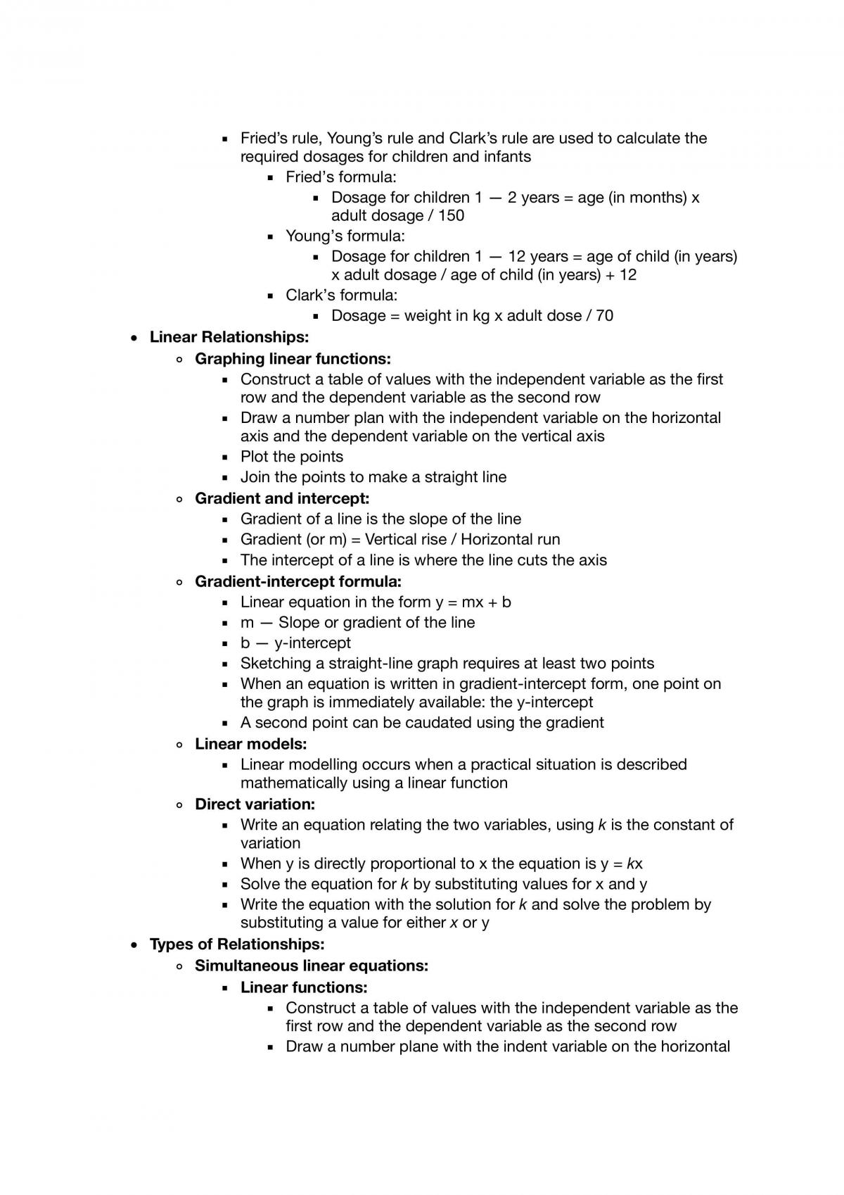 Mathematics Standard Notes - Page 2