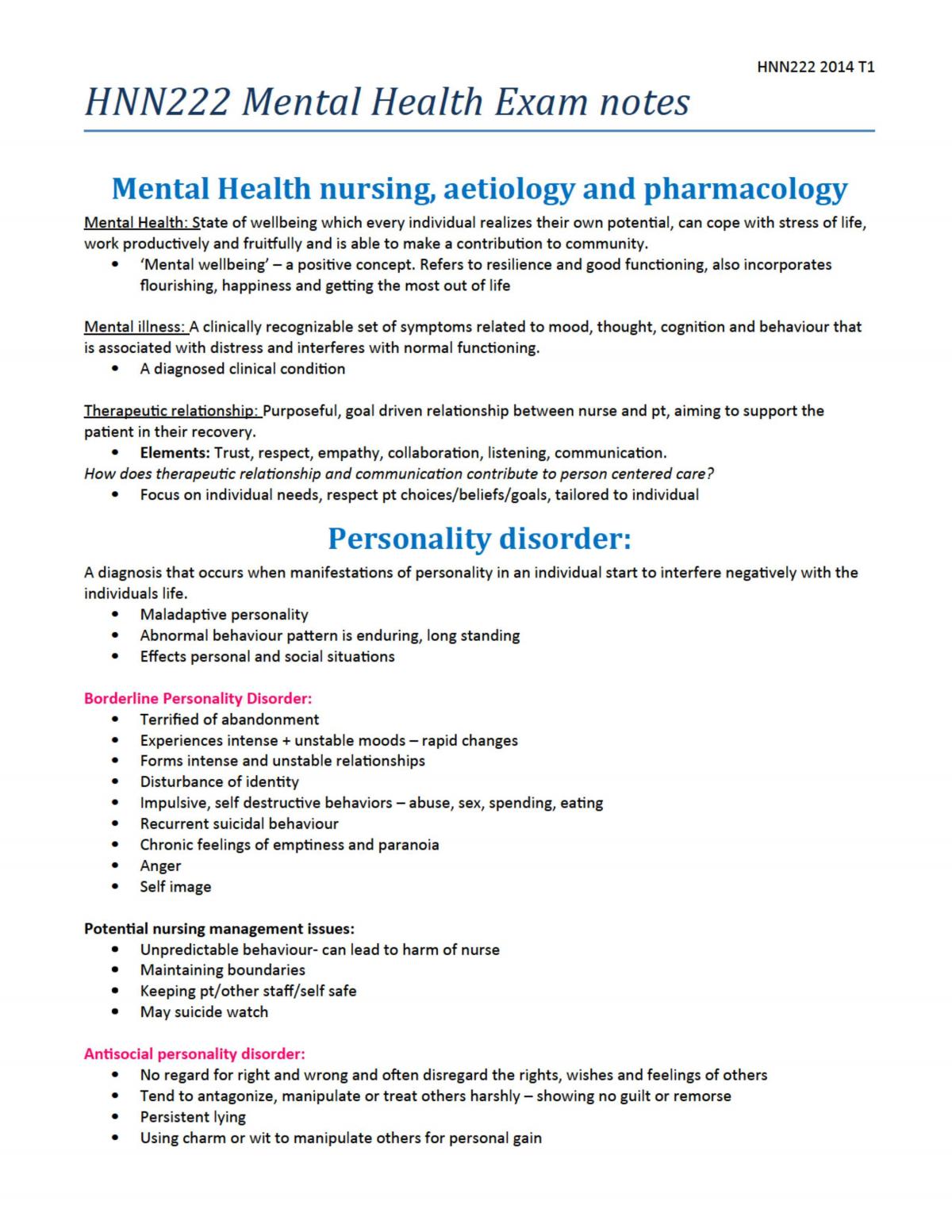 research topics mental health nursing
