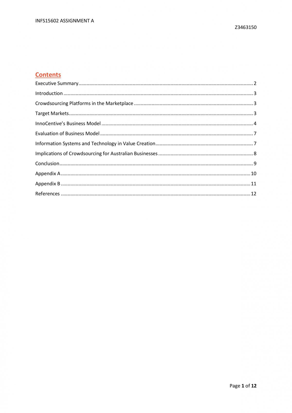 INFS1602 Assignment A - Page 1