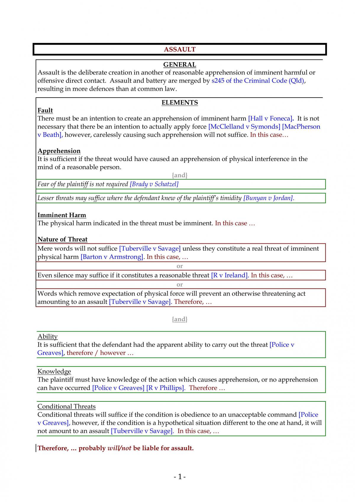 torts - Page 1
