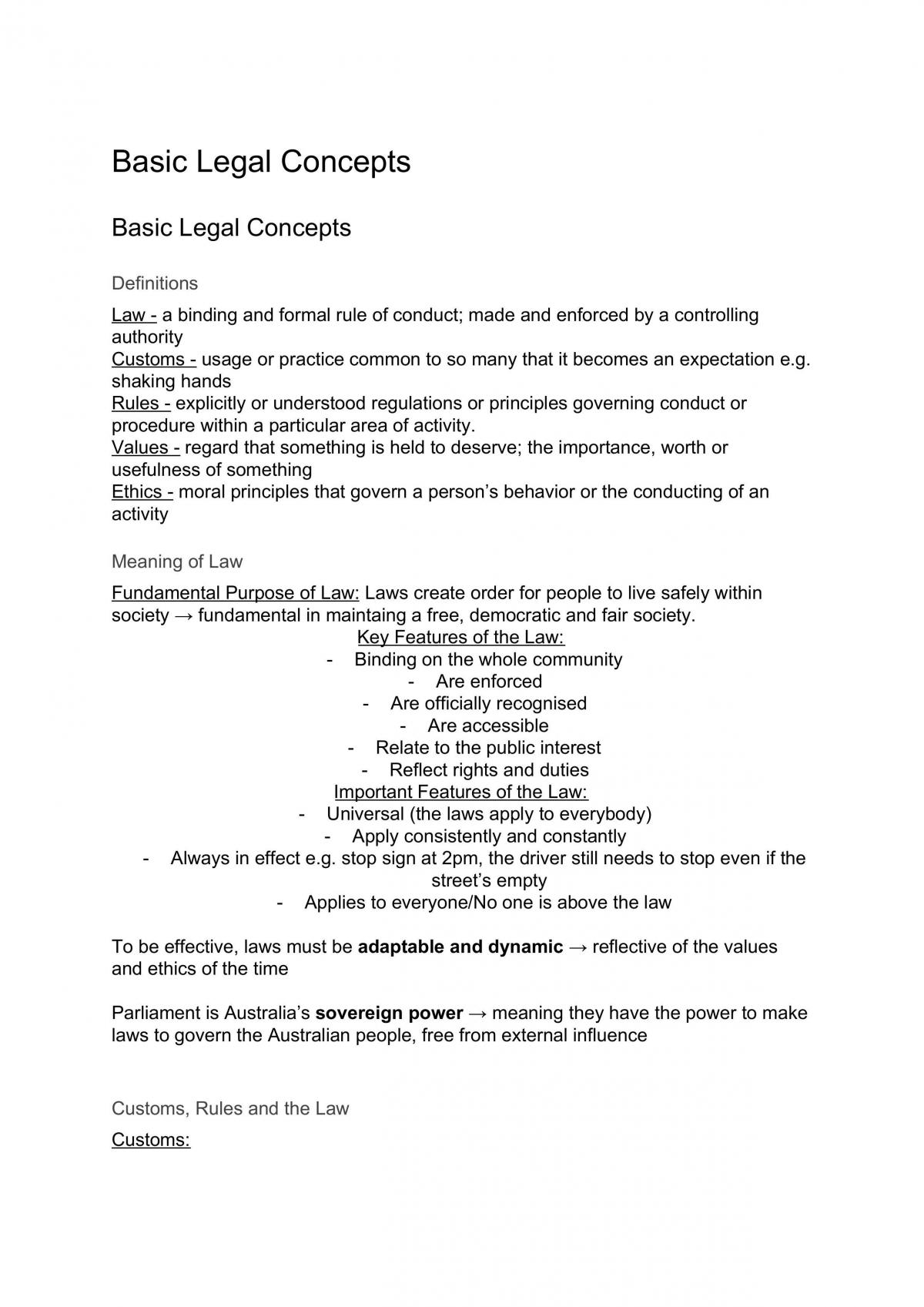 Preliminary Topic 1 Legal Notes - Page 1