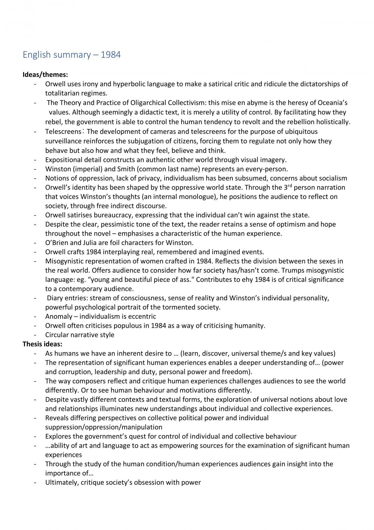 1984 summary - Page 1