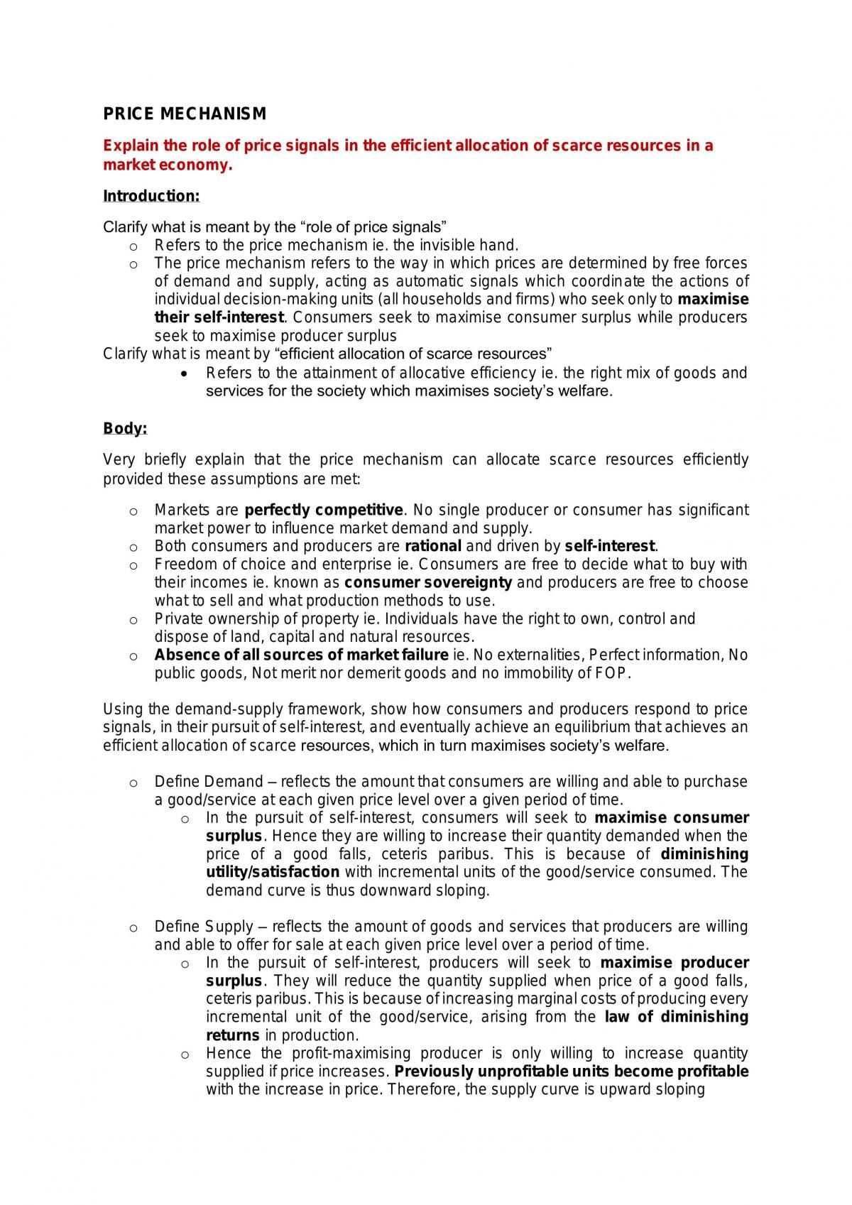 H2 Econ Self-Compiled Notes  - Page 1
