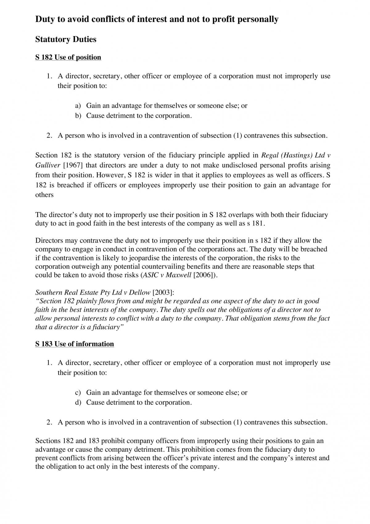Directors duties  - Page 1