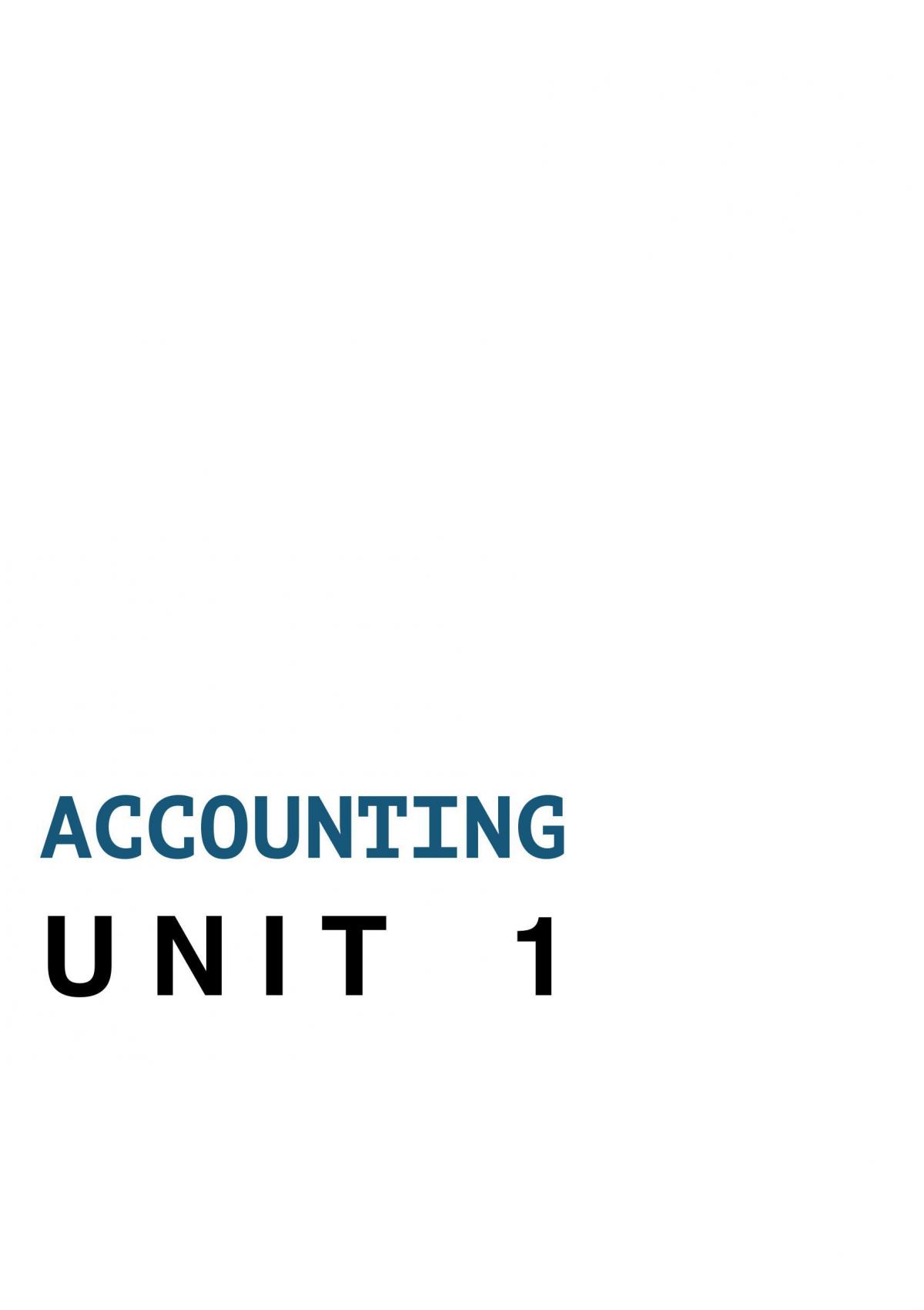 Accounting Notes - Page 1