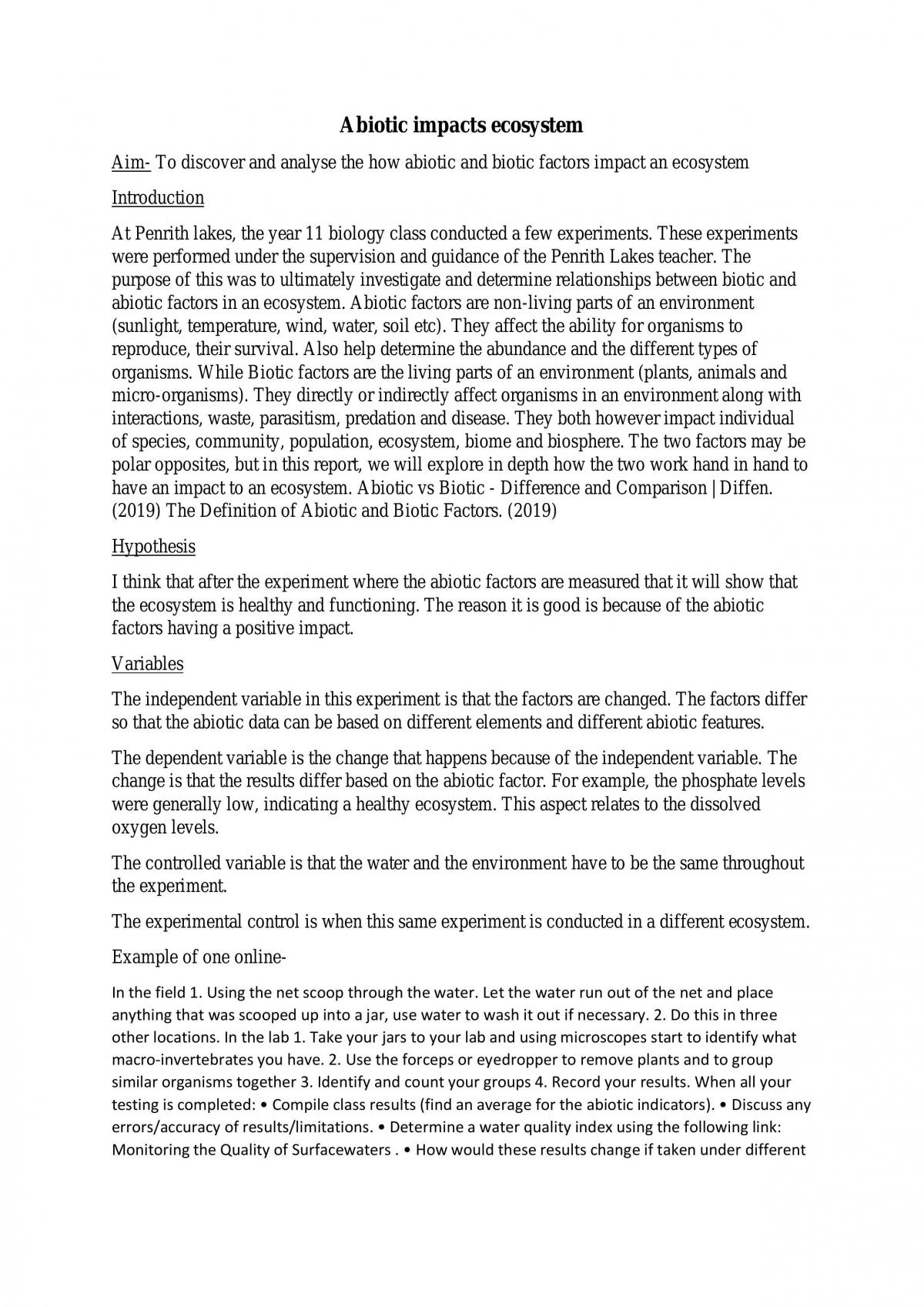 Abiotic Ecosystem - Page 1