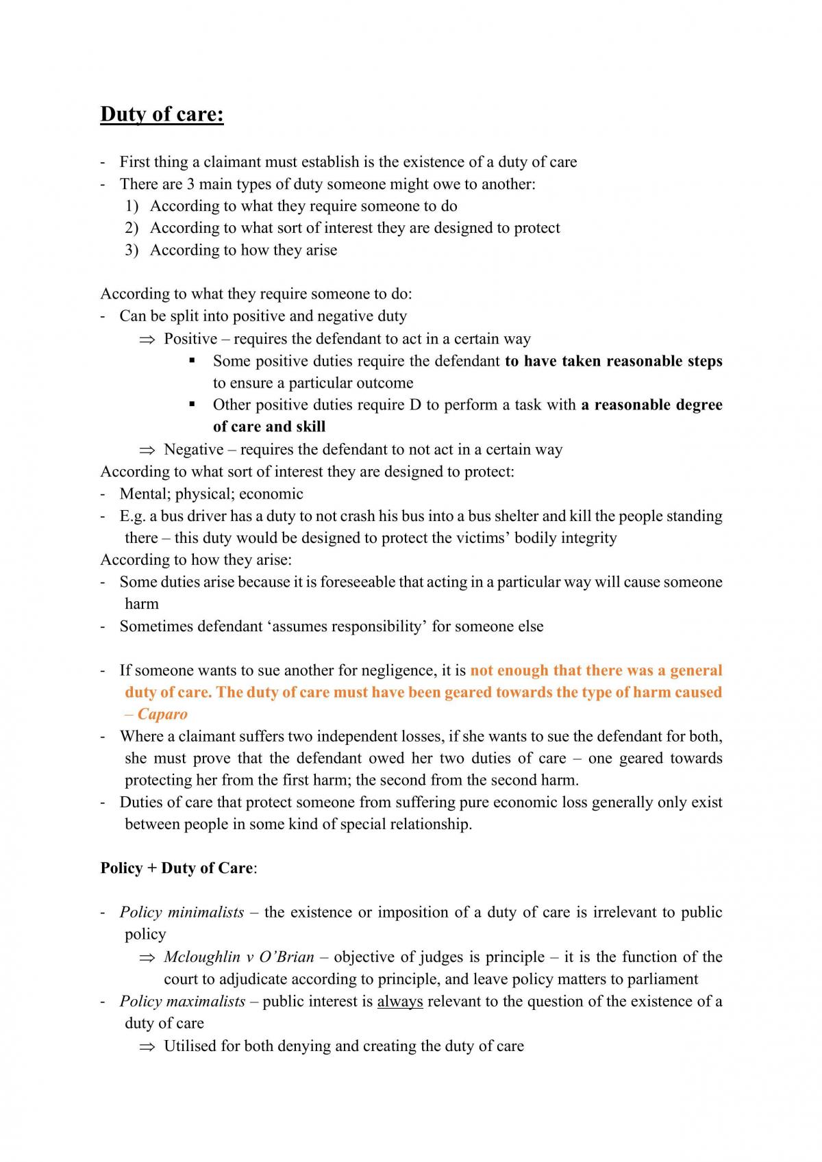 Complete Tort Law Notes - Page 2