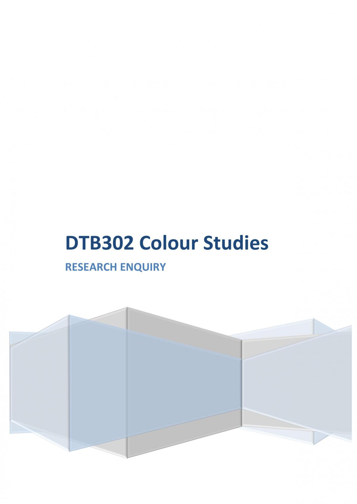 Research Enquiry Report - Page 1