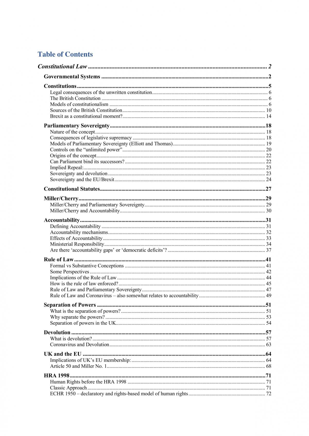 Constitutional and Administrative Law Notes - Page 1