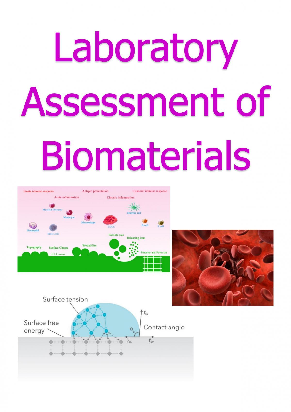 Laboratory Assessment of Biomaterials Module Notes - Page 1