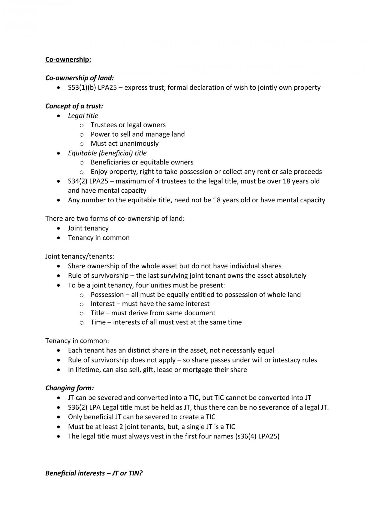 Introduction to the Law of Property Relations Notes - Page 1