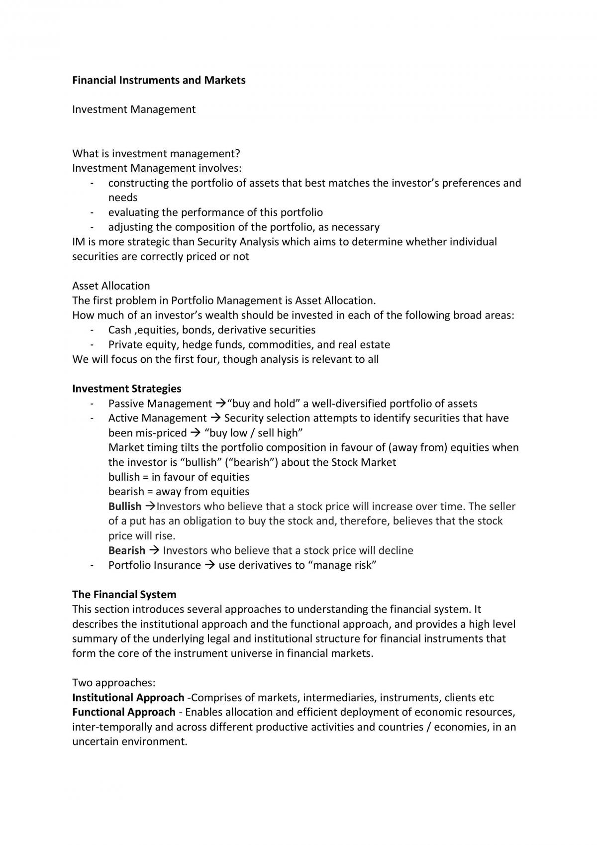 Investment Management Notes - Page 1