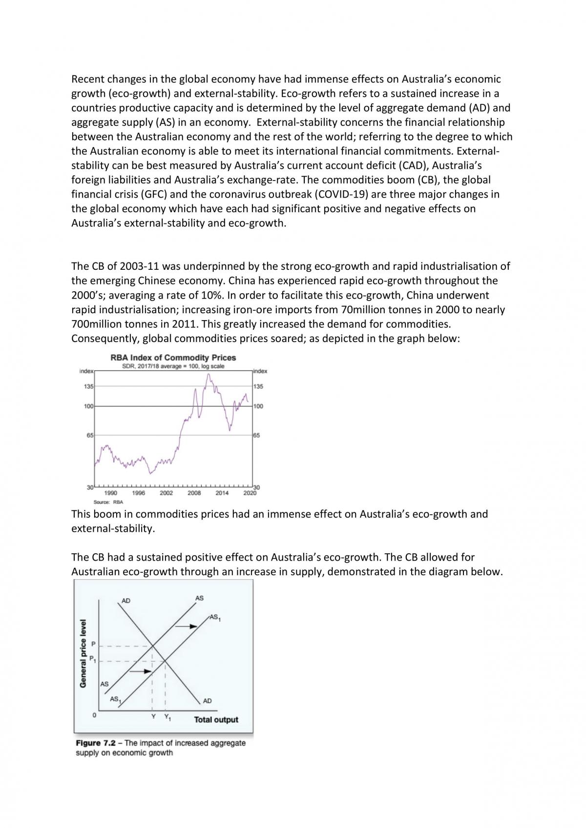 Economics Essay on Economic Growth and External Stability - Page 1