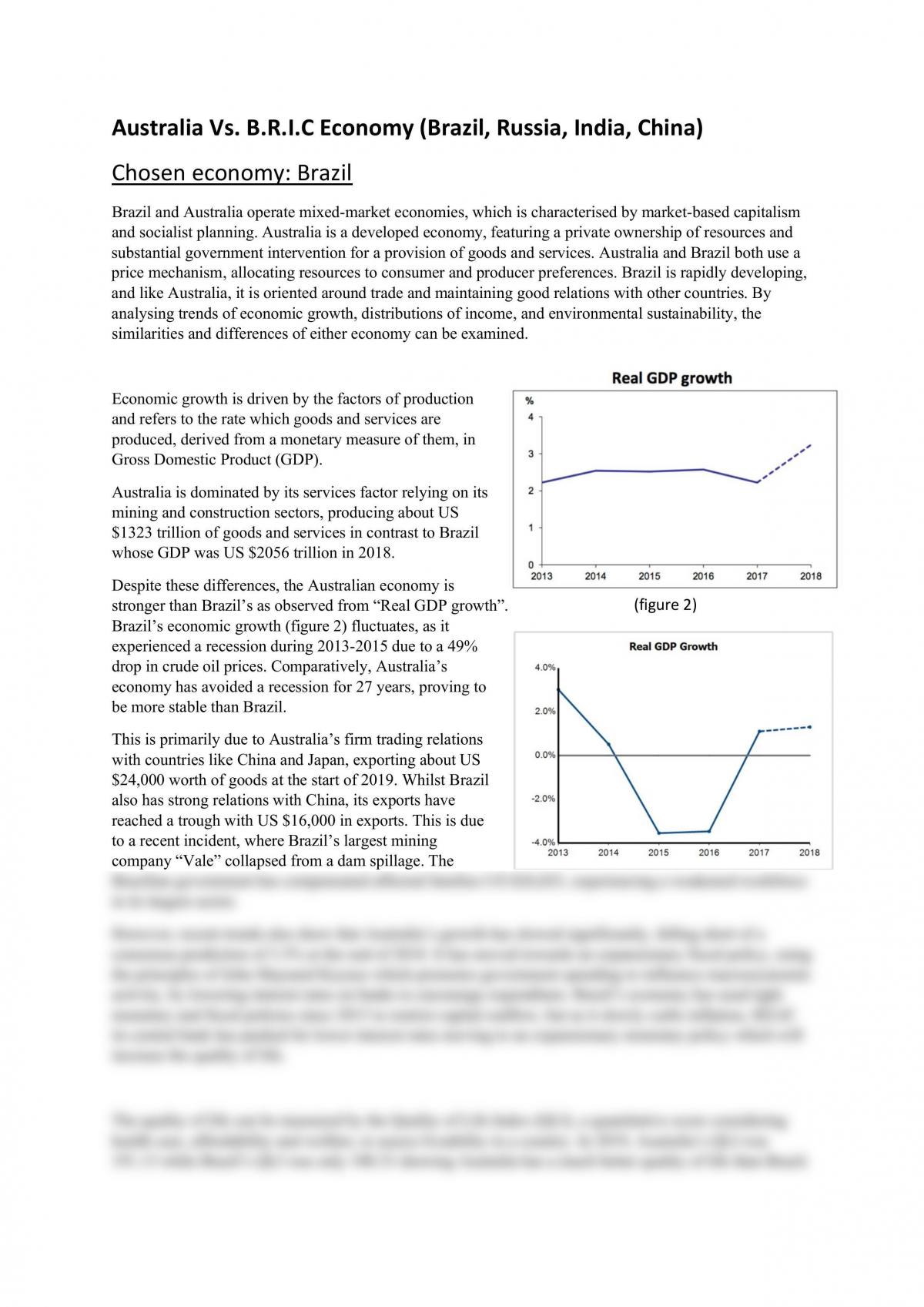 Year 11 Economics Essay Brazil - Page 1