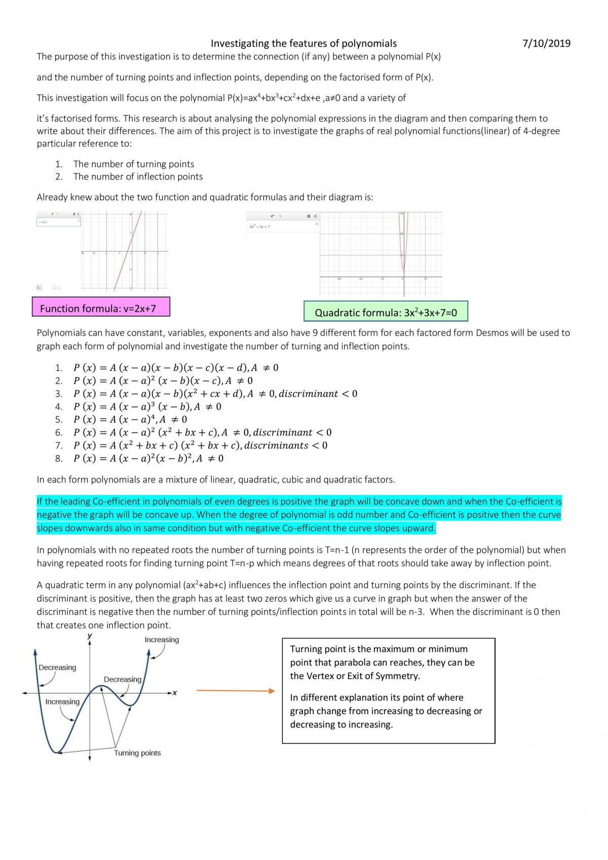 Polynomials Investigation - Page 1