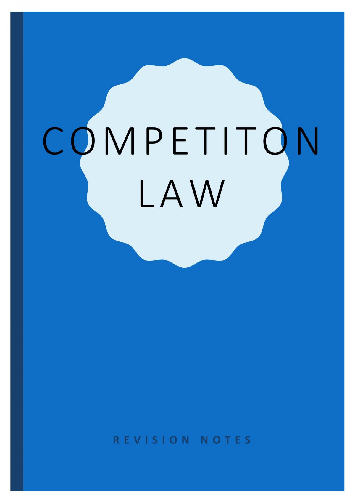 Competition Law Notes - Page 1