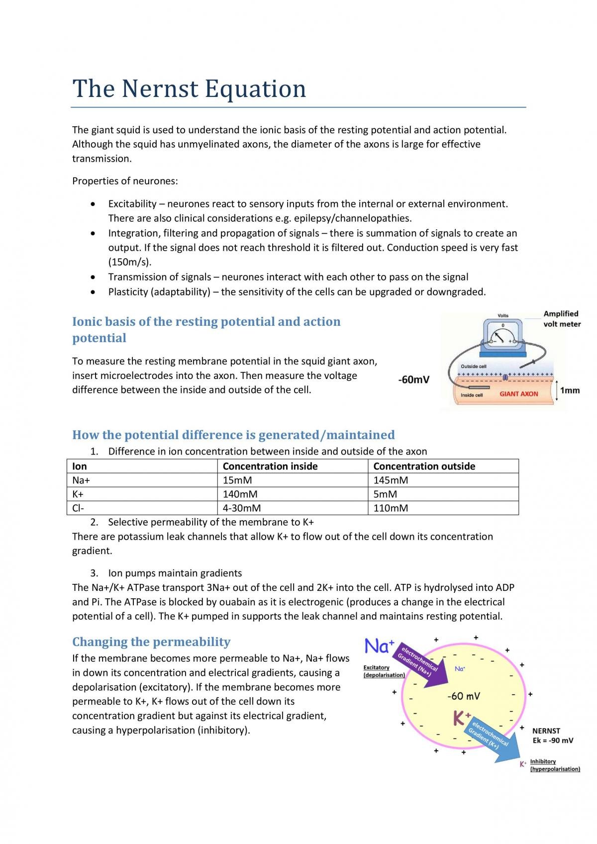 Neuroscience full study notes - Page 1