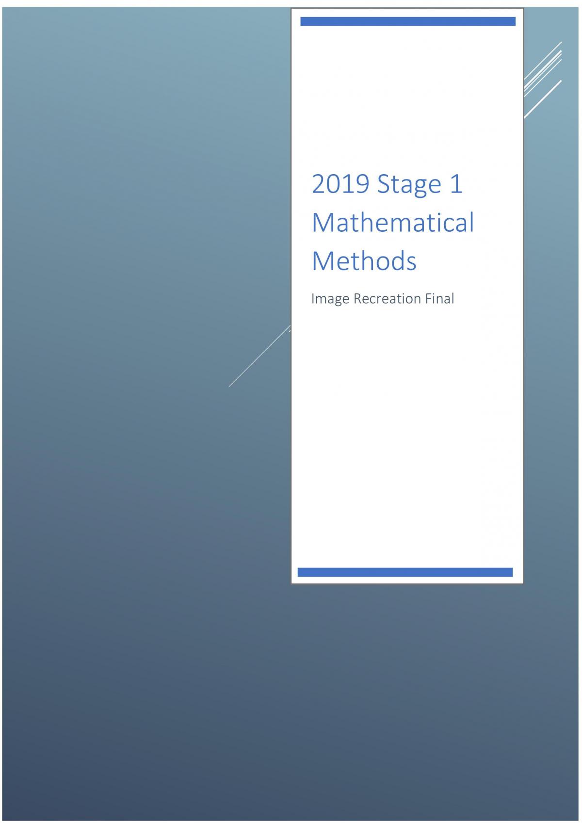 Stage 1 Methods Image Recreation Investigation - Page 1