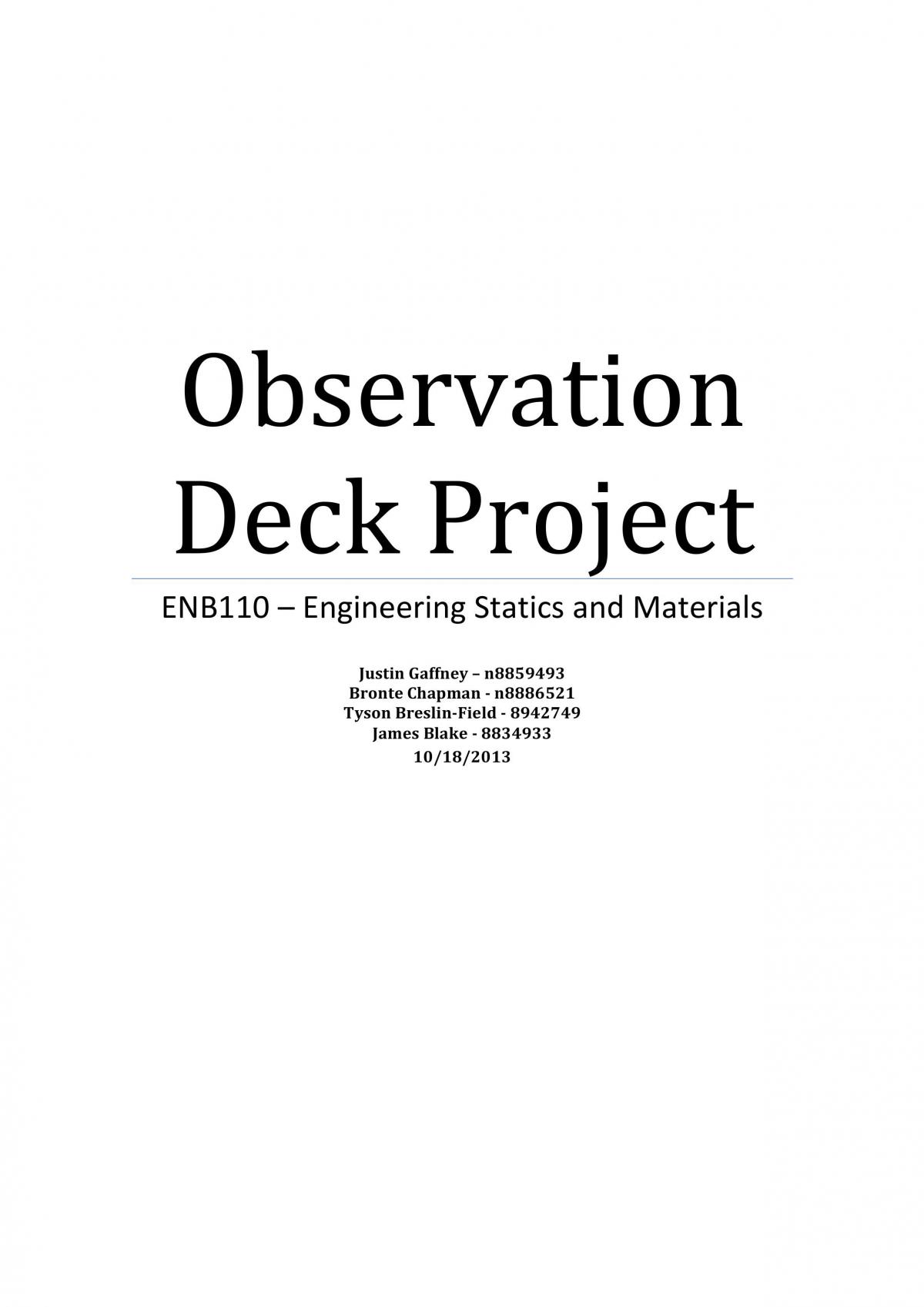 Observation Deck Project - Page 1