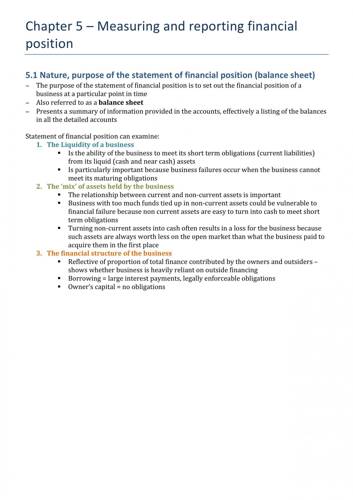 Measuring and reporting financial position - Page 1