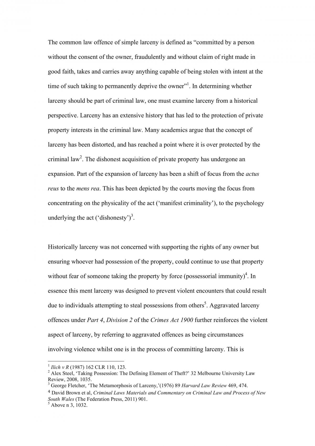 Larceny Assignment - Page 1