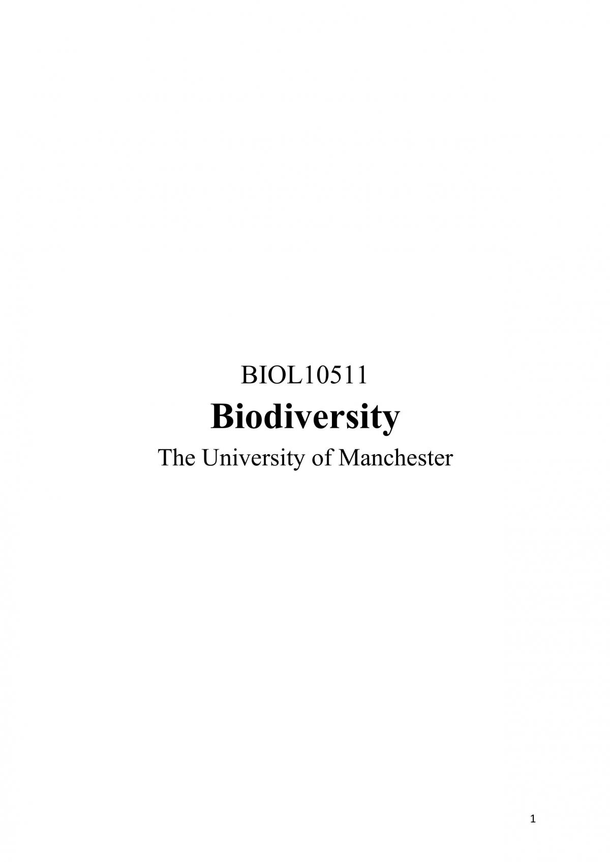 Biodiversity notes  - Page 1